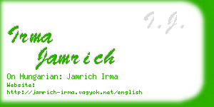 irma jamrich business card